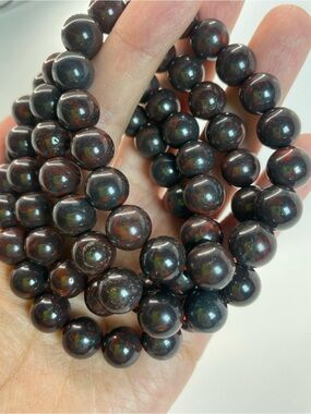 ONE Chicken Blood Jasper Beaded Stretch Bracelet - 10mm (0144)